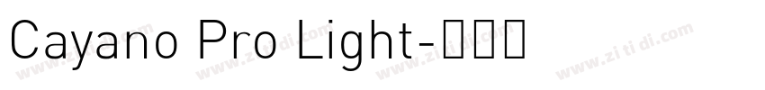 Cayano Pro Light字体转换